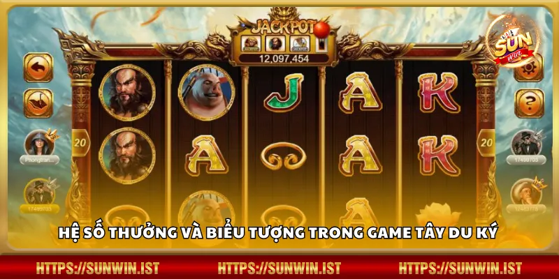 Hệ số thưởng và biểu tượng trong game Tây Du Ký 