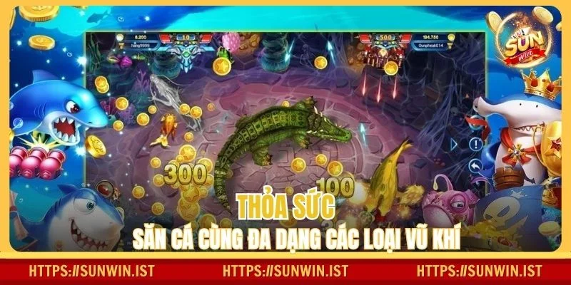 Thỏa sức đam mê săn cá cùng đa dạng các loại vũ khí